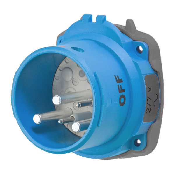 63-68045-972 - DSN60 INLET POLY BLUE SIZE 3 TYPE 4X IP 69 1P+N+G 60A 277 VAC 60 Hz +2 AUX